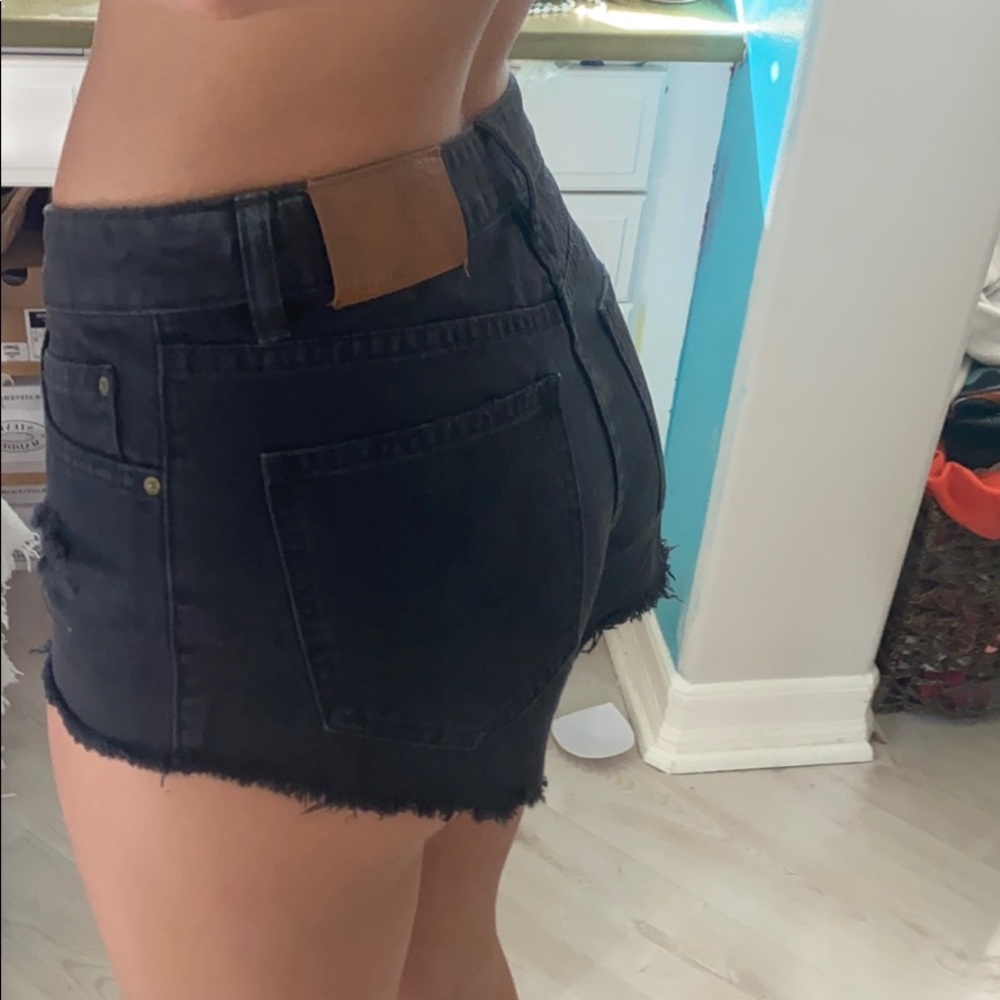 Billabong black denim shorts